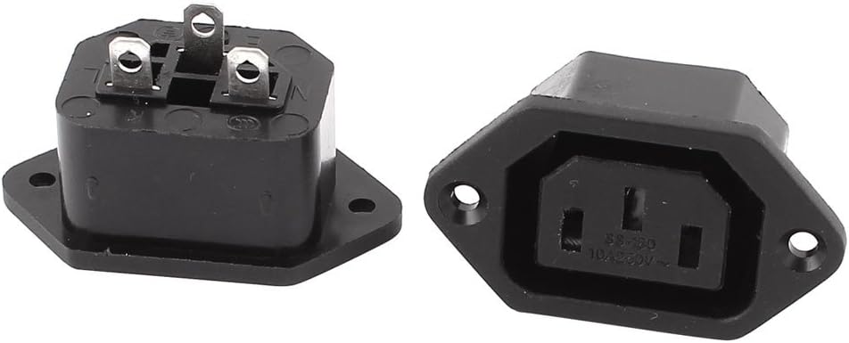 sourcing map 2 Pcs IEC C13 Connector PCB Mount Female Power Jack Socket Connector