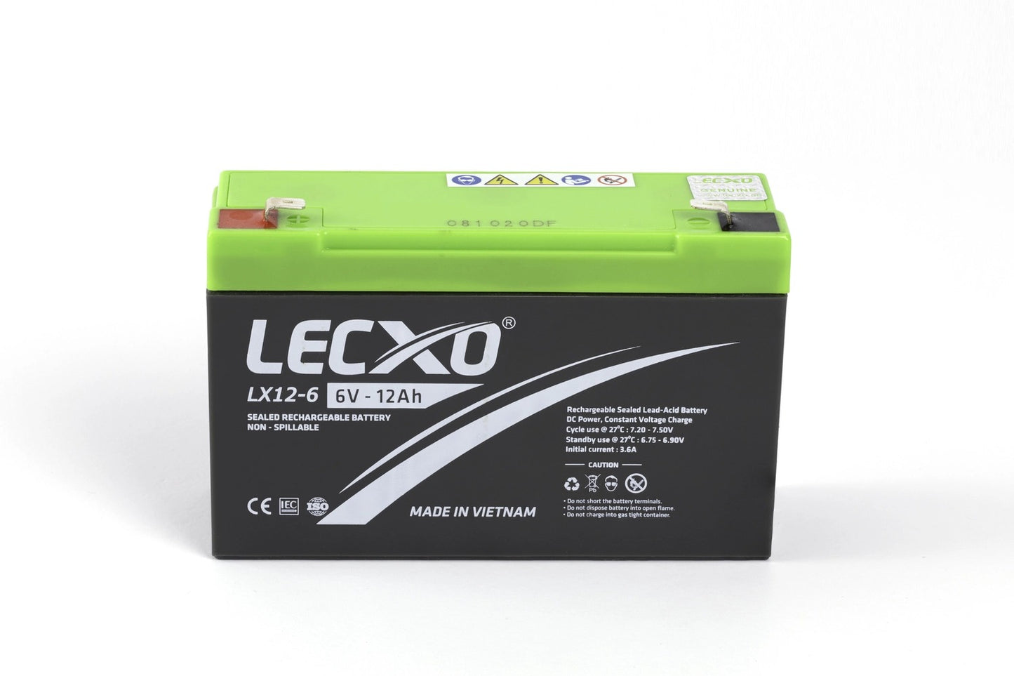 Lecxo Rechargeable Lead Acid Battery 6V 4.5A~12A
