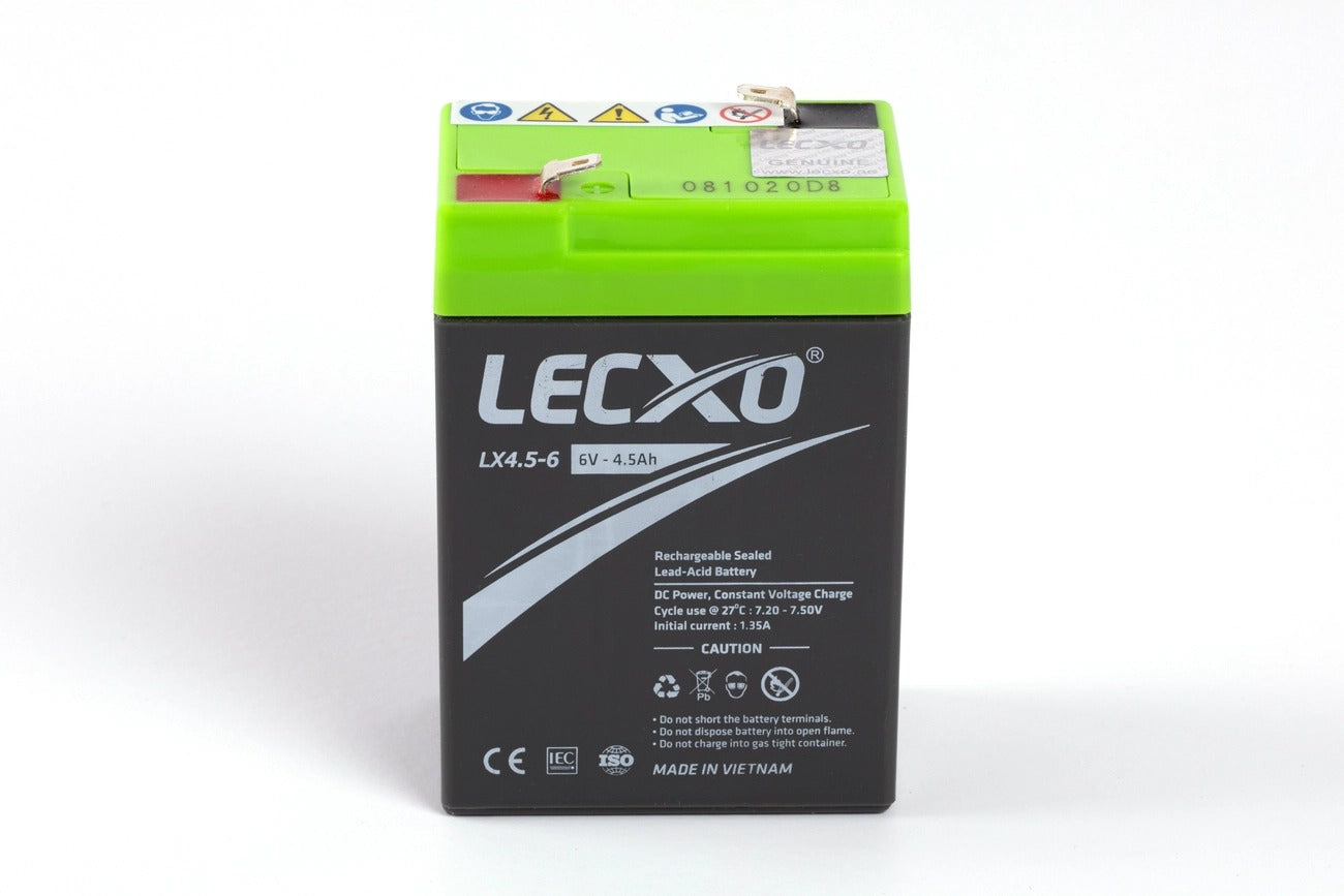 Lecxo Rechargeable Lead Acid Battery 6V 4.5A~12A