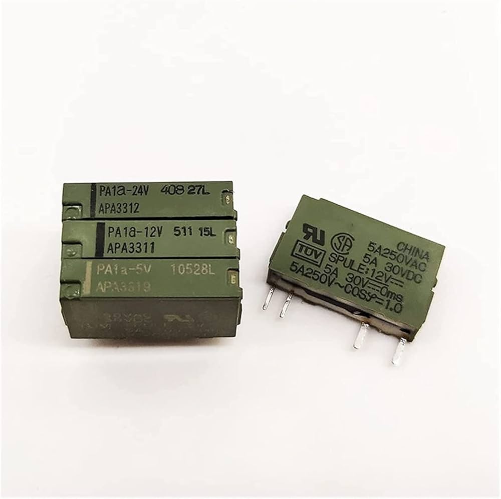 PA1a-5V 12V Power Relay 5A 5VDC 12VDC 4Pins