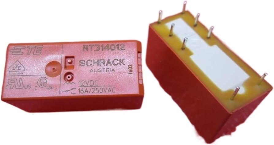 RT314012 PCB Mount Power Relay, 12VDC Coil, 16A Switching Current, SPDT 8PIN