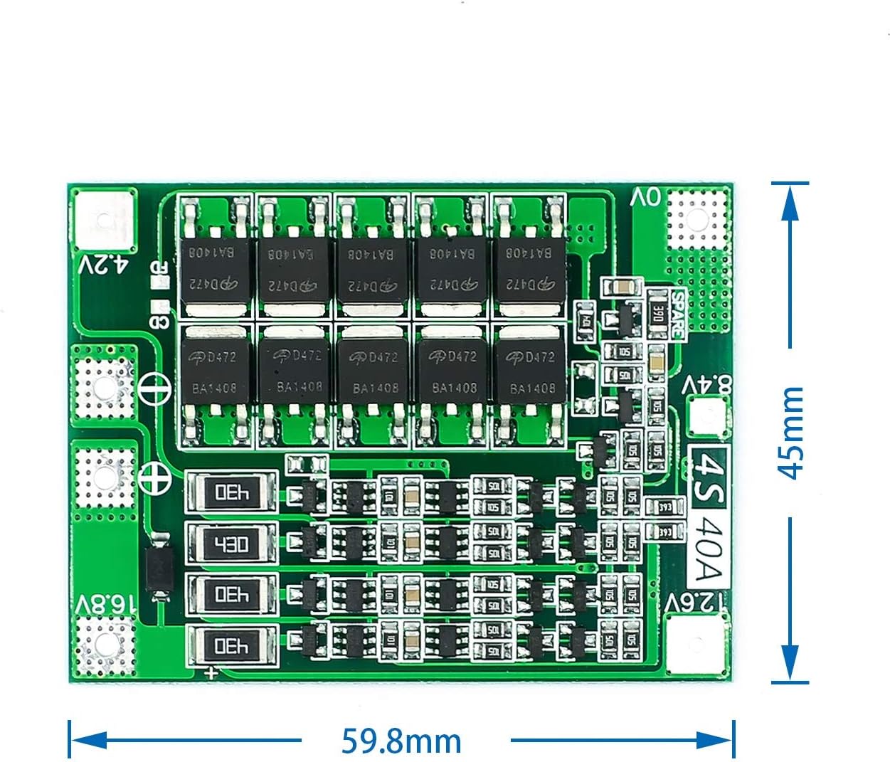 4S 40A Balance Version 14.8V 16.8V 18650 Lithium Battery Protection Board