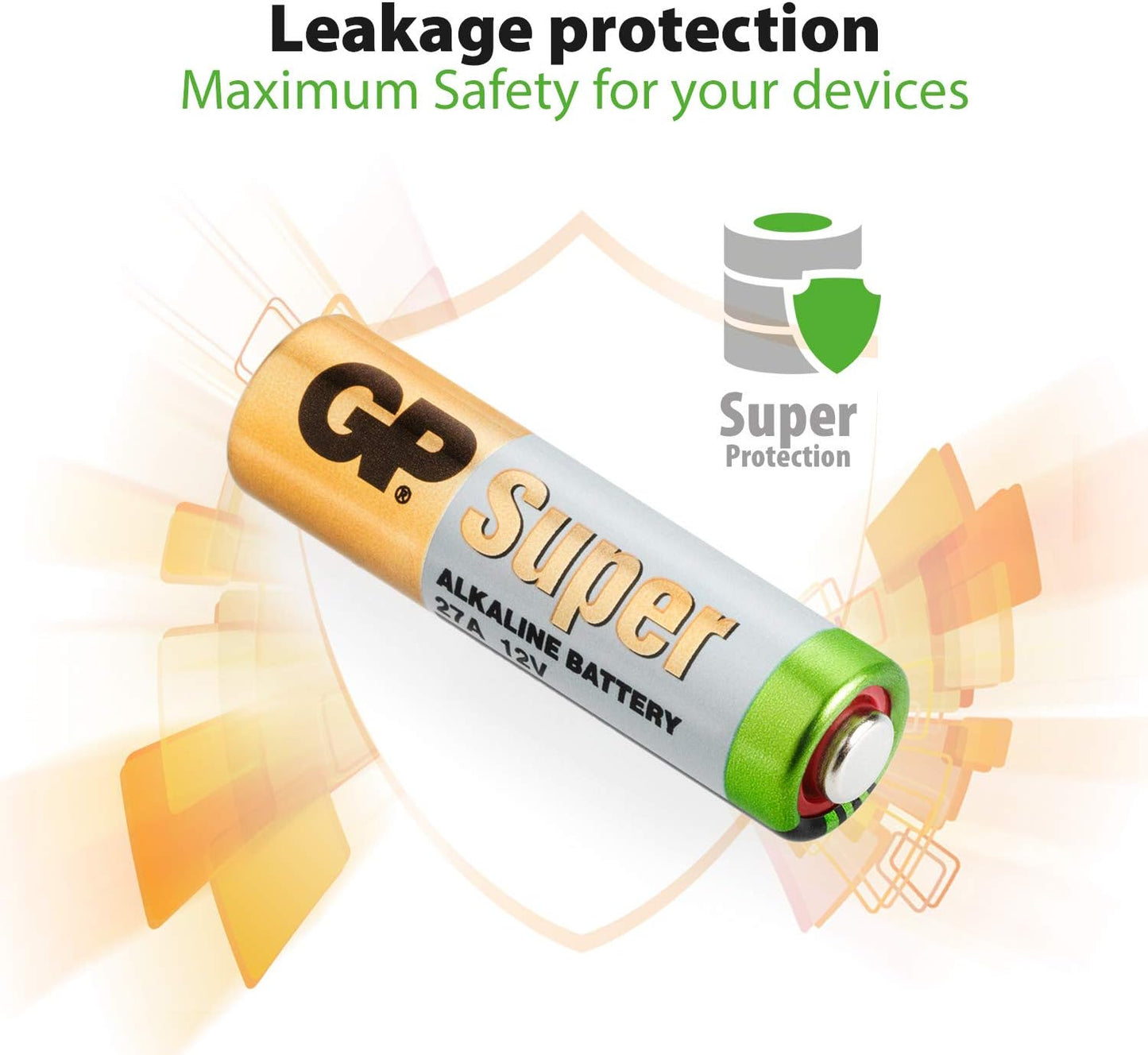 GP Alkaline High Voltage 27A (MN27) card of 5 | 27A | 12.0V | MN27