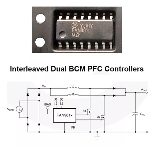 FAN9611 Interleaved Dual BCM PFC Controller