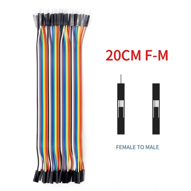 40pcs/lot 10cm 2.54mm 1pin cable dupont cable for Arduino