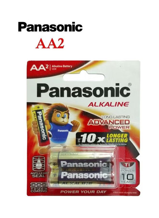 Long-Lasting Advanced Power AA Alkaline Battery (1.5 V, 2 Pcs) Gold