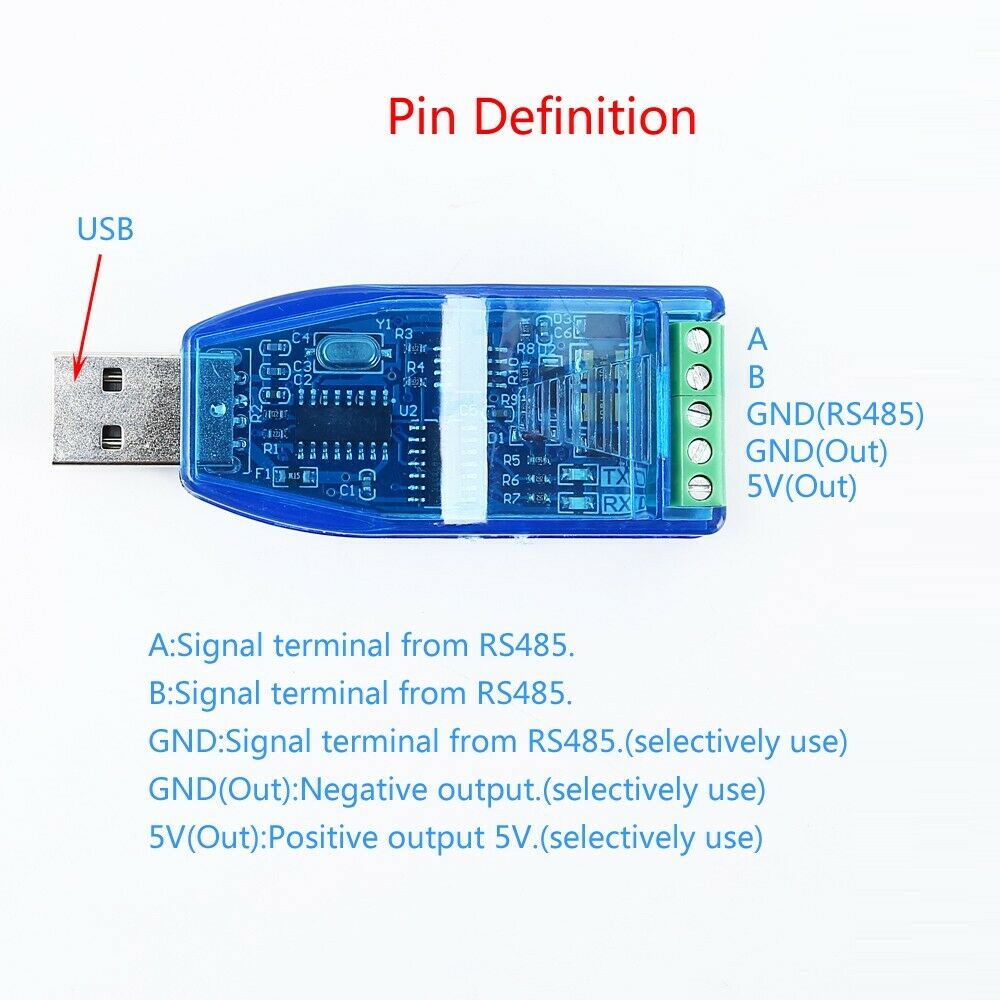 USB to RS485 Communication Module Bidirectional Half-Duplex Serial Line Converter