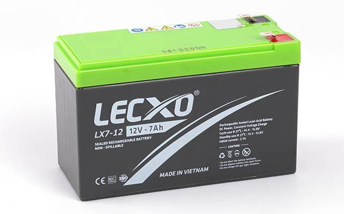 LECXO 12V 7Ah Lead Acid Rechargeable Battery