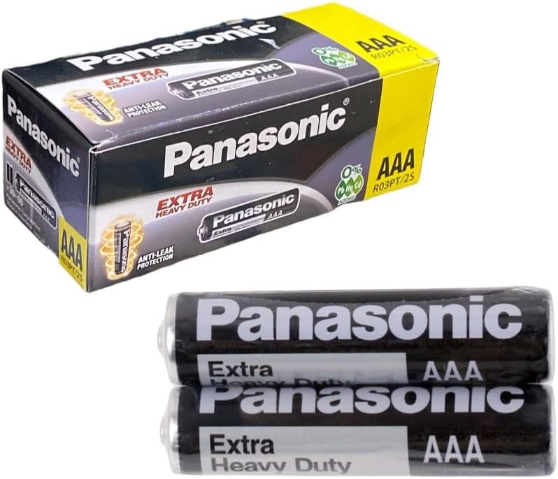 Panasonic Extra Heavy Duty AAA Battery (60 Pcs)