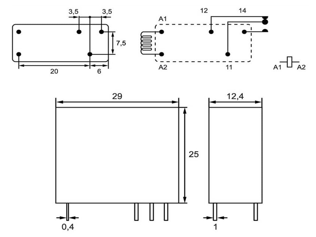 40.31.9.024.0000 Relay 24 VDC 12 A 5PIN