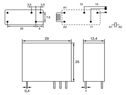 40.31.9.024.0000 Relay 24 VDC 12 A 5PIN