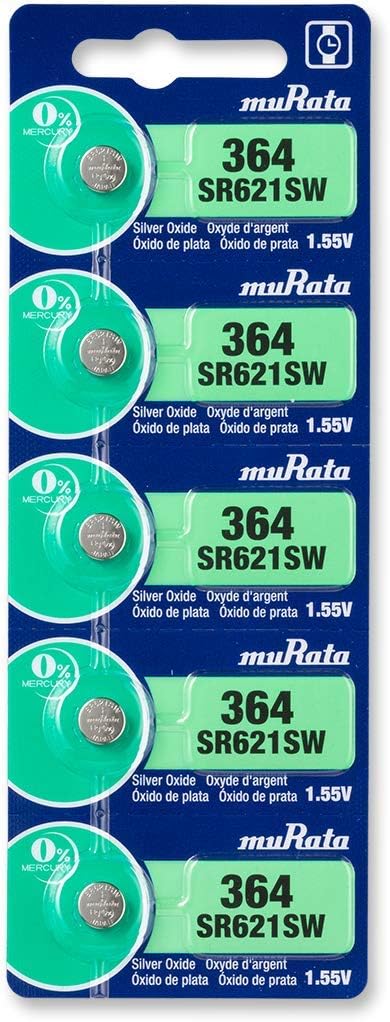 Murata Batteries Silver Oxide 1.55V – Card of 5