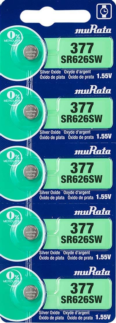 Murata Batteries Silver Oxide 1.55V – Card of 5