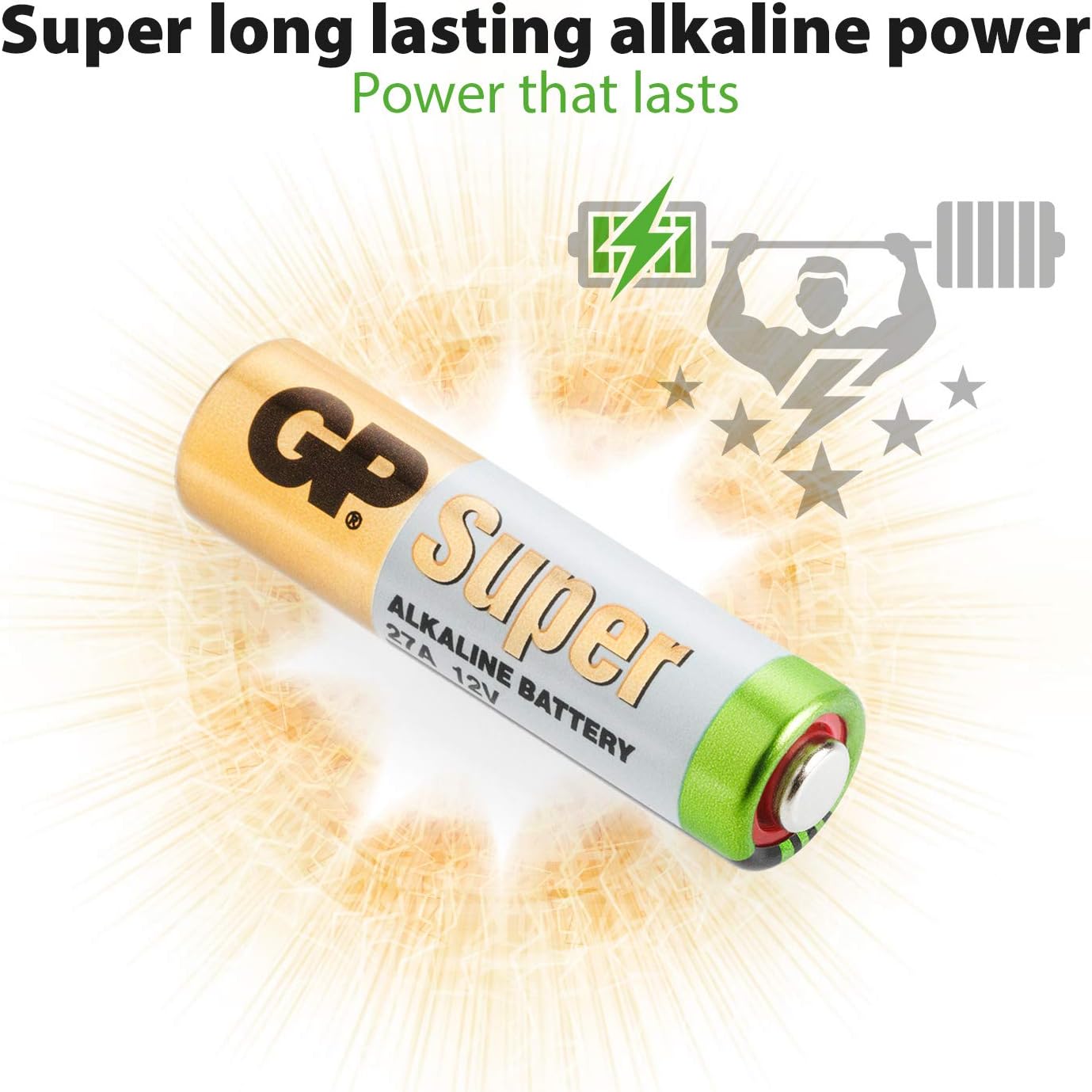 GP Alkaline High Voltage 27A (MN27) card of 5 | 27A | 12.0V