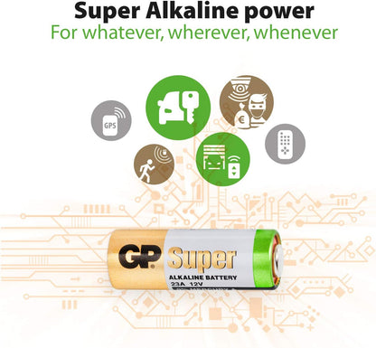 GP Super 23A 12V High Voltage Alkaline Battery (Pack of 5)