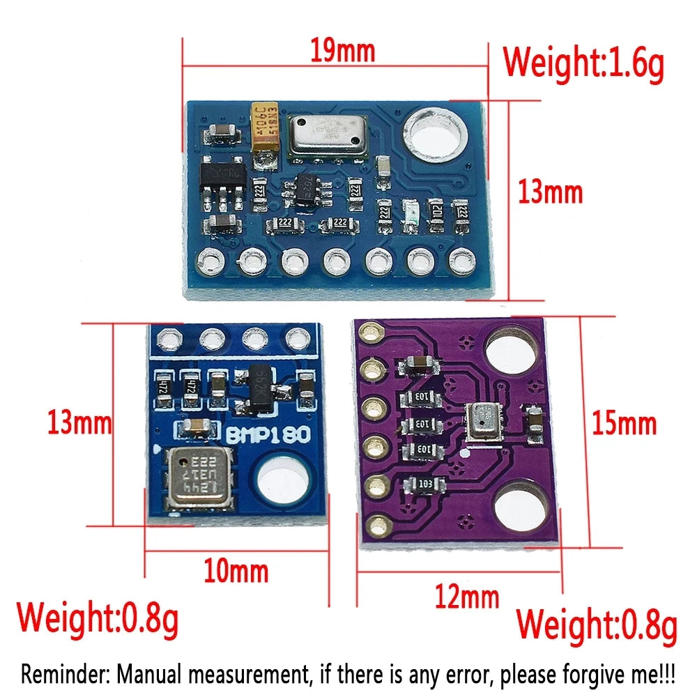 GY-68 GY-63 BMP180 BMP280 GY68 وحدة مستشعر الضغط البارومترية الرقمية متوافقة مع BMP085 MS5611 لأردوينو