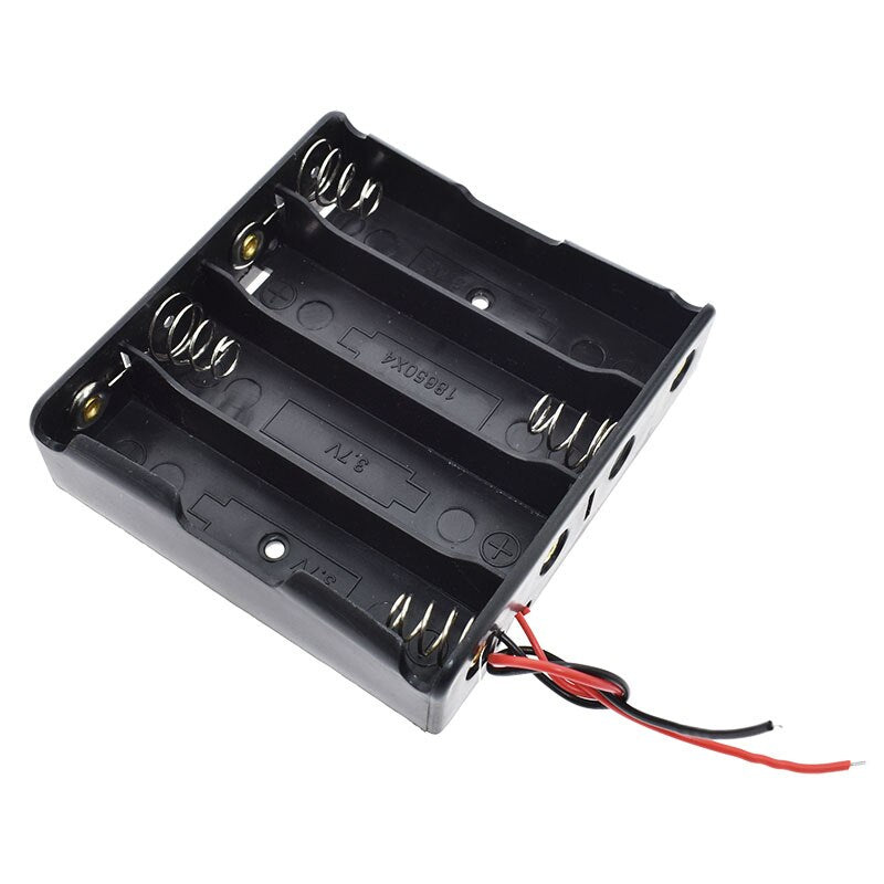 1X 2X 3X 4X Plastic Battery Case Holder Storage Box For 18650 Rechargeable Battery 1 2 3 4 Slot Container With Wire