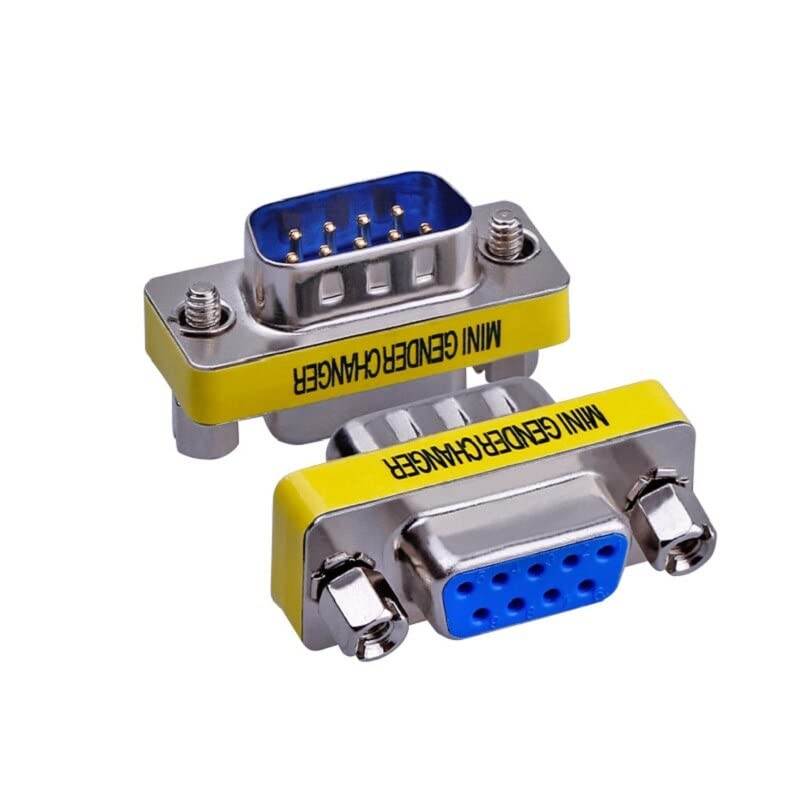 DB9 9PIN FEMALE TO FEMALE, MALE TO MALE, MALE TO FEMALE CHANGER ADAPTOR RS232 SERIAL CONNECTOR