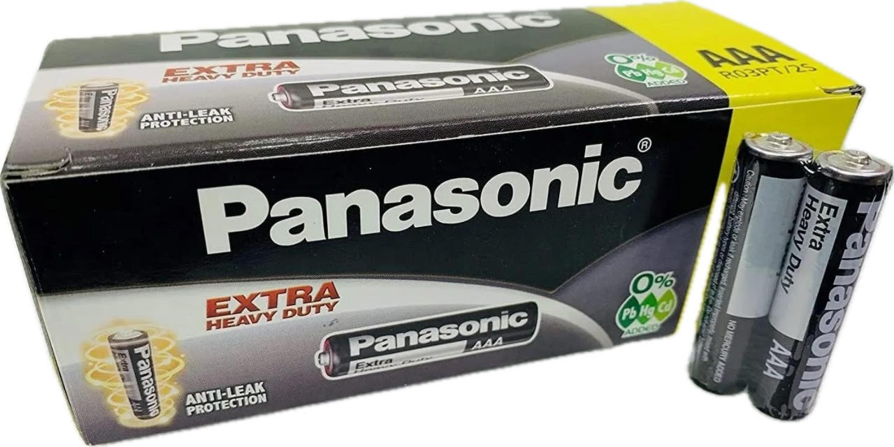 Panasonic Extra Heavy Duty AAA Battery (60 Pcs)