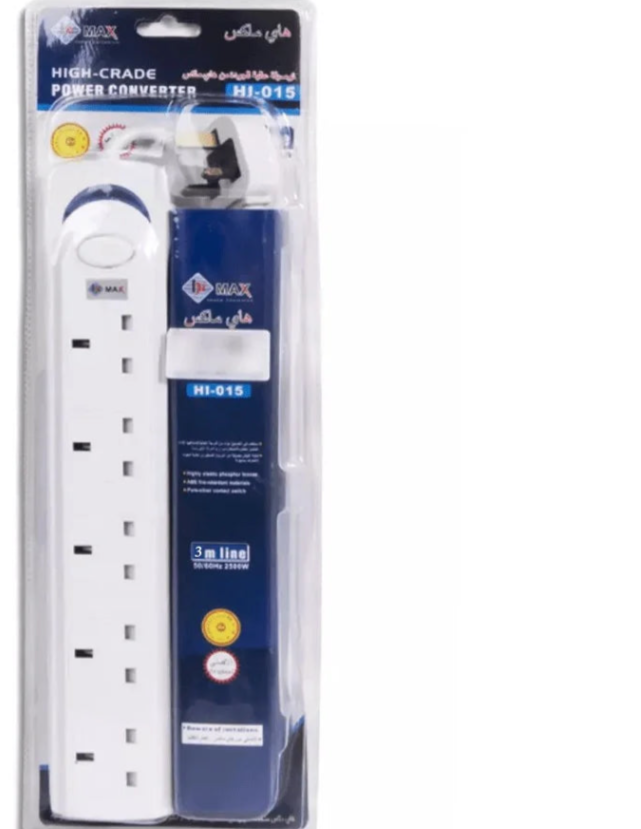 HI-MAX Extension Socket,Power Strips Extension Cord 5Sockets, 3 Meter ...